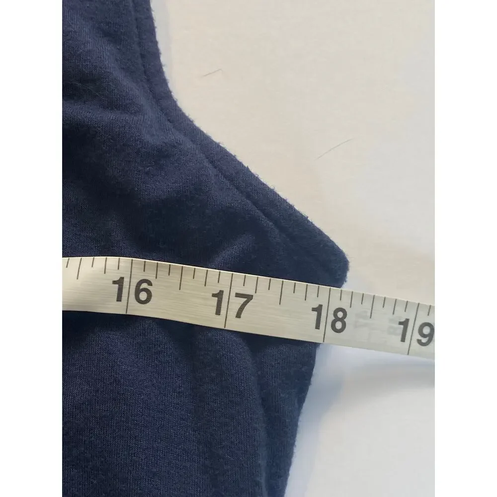Banana Republic Navy Stretch Knit Sleeveless Blouson Cowl Neck Dress Size Large